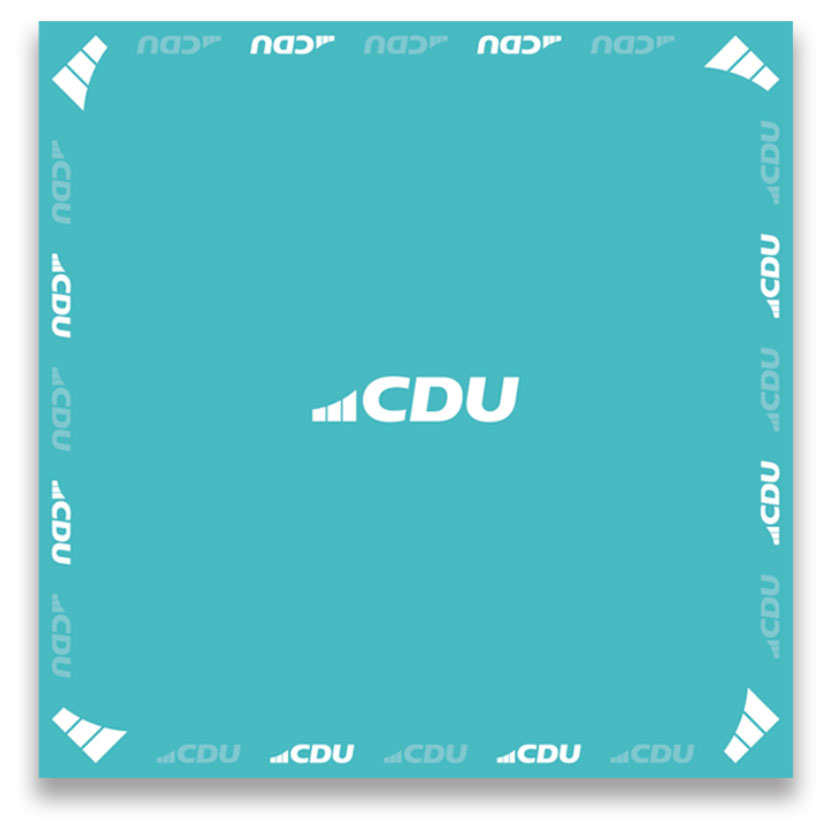 Quadratische Tischdecke CDU