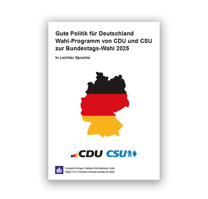 Wahlprogramm in leichter Sprache