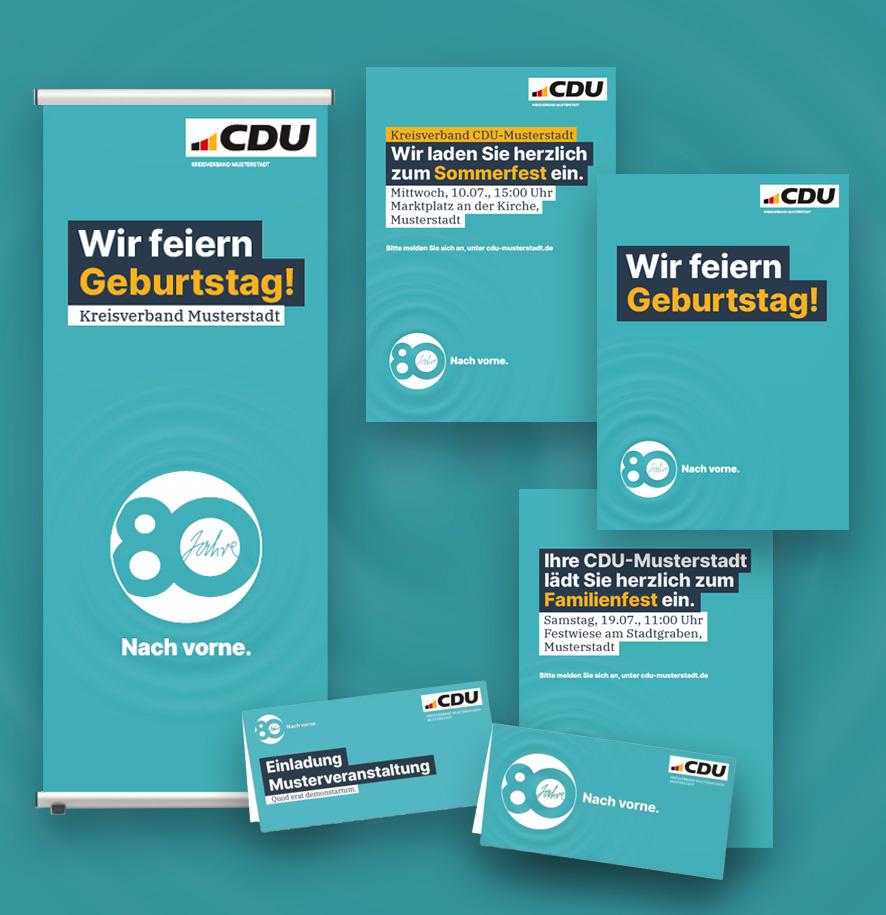 Veranstaltungsprodukte "80 Jahre CDU"