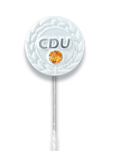 CDU Ehrennadel 60 Jahre - Stein: ORANGE