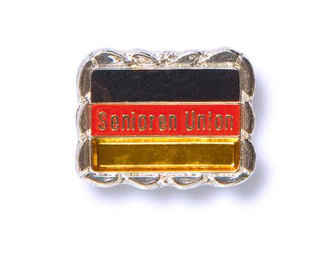 Pins Senioren-Union, silberner Rand