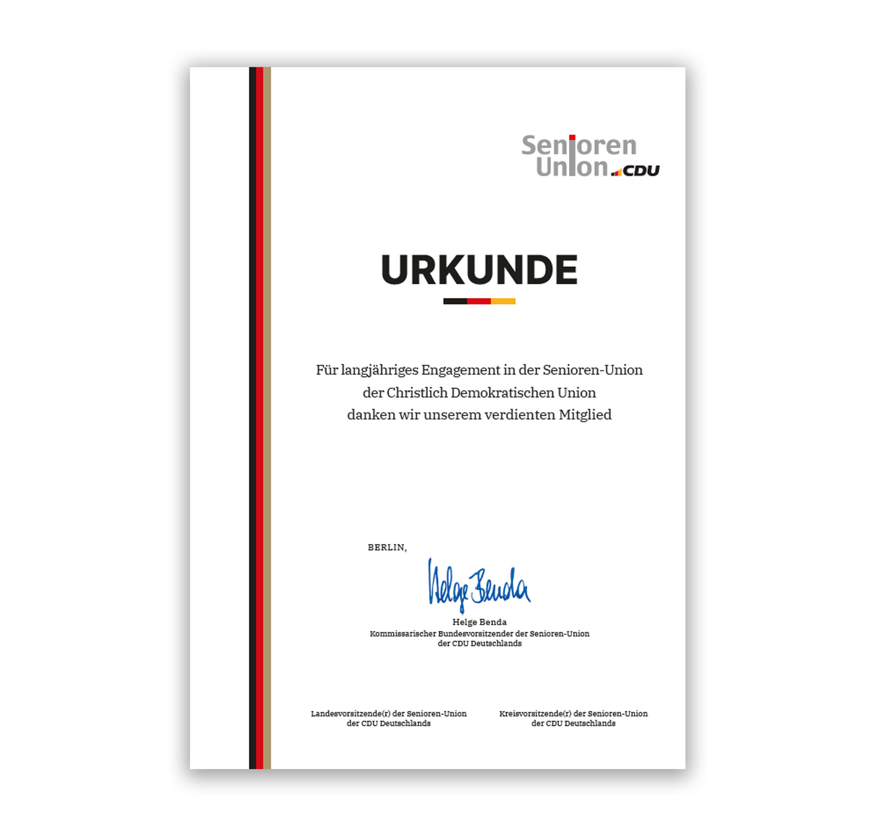 Urkunden Senioren-Union