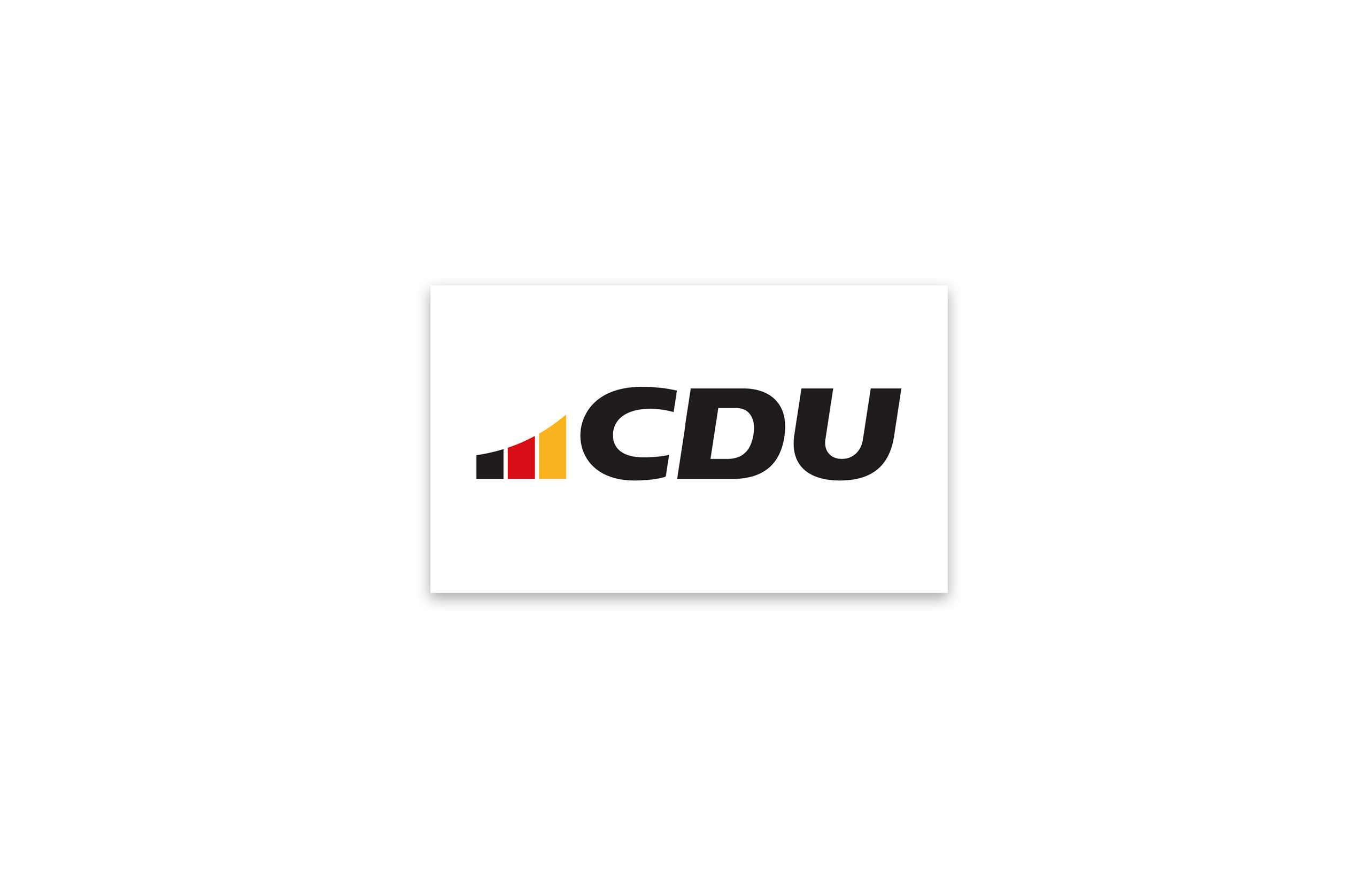 Kleiner Aufkleber  "CDU"