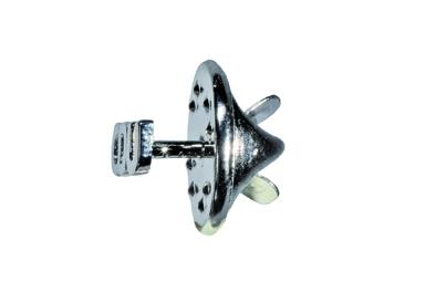 Ansteck-Pin Seitenansicht mit Pinverschluss.