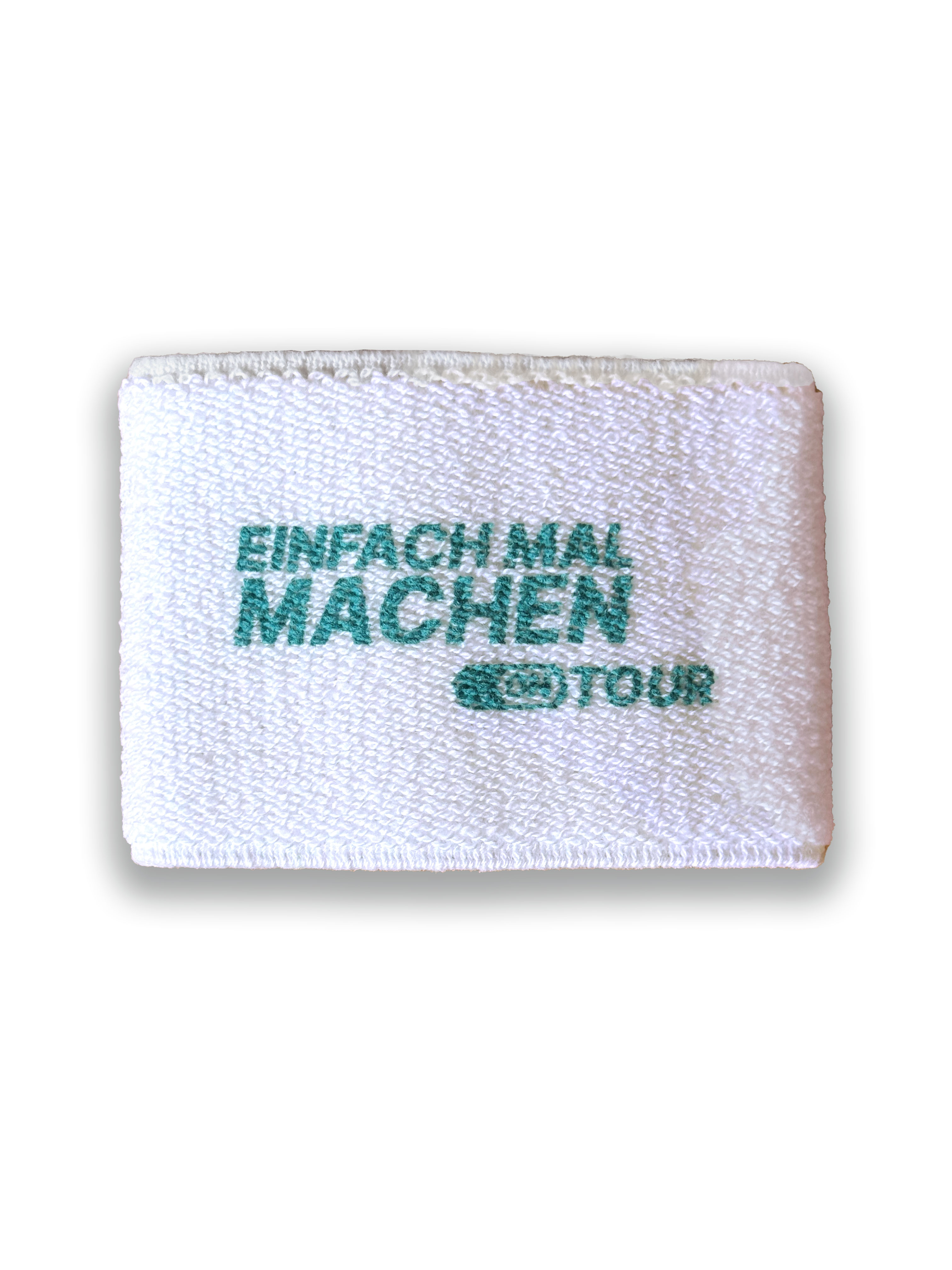 Schweißband-Vorderansicht ohne Trägerkarte.