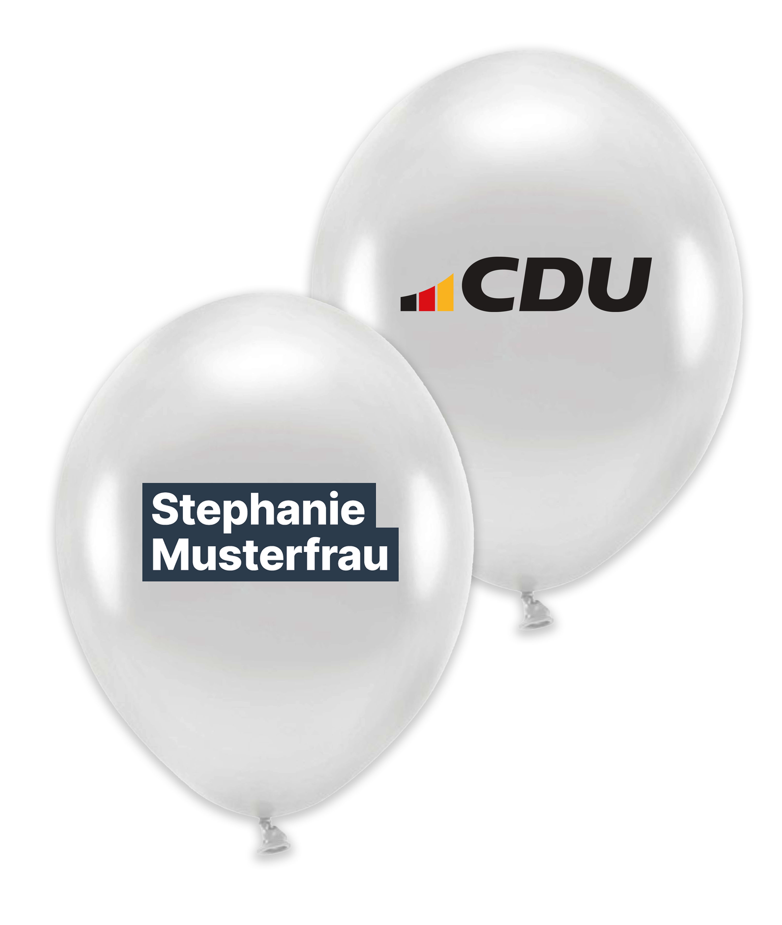 CDU Luftballon mit Kandidatennamen