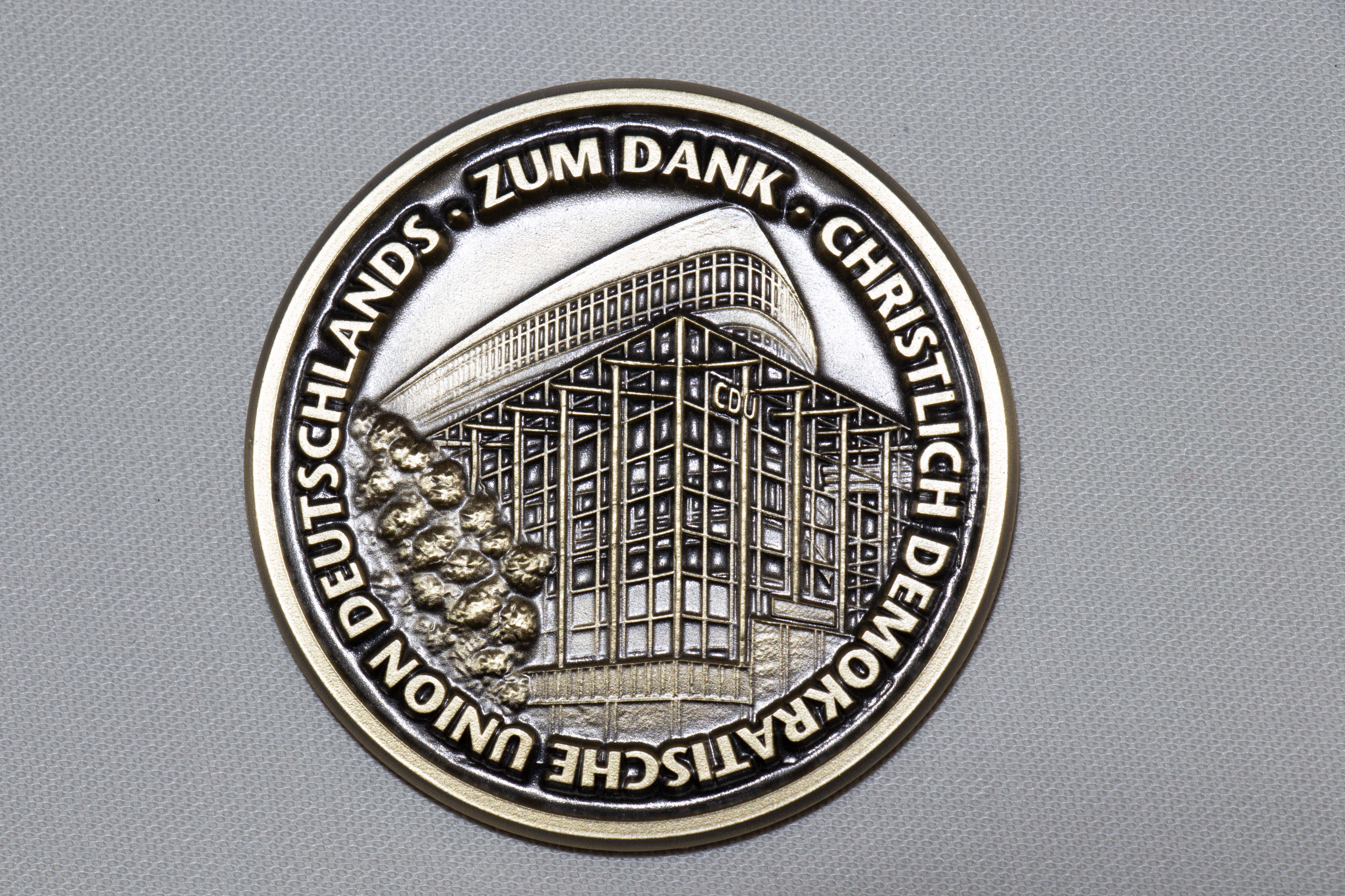 Dankmedaille "CDU"  Bronze