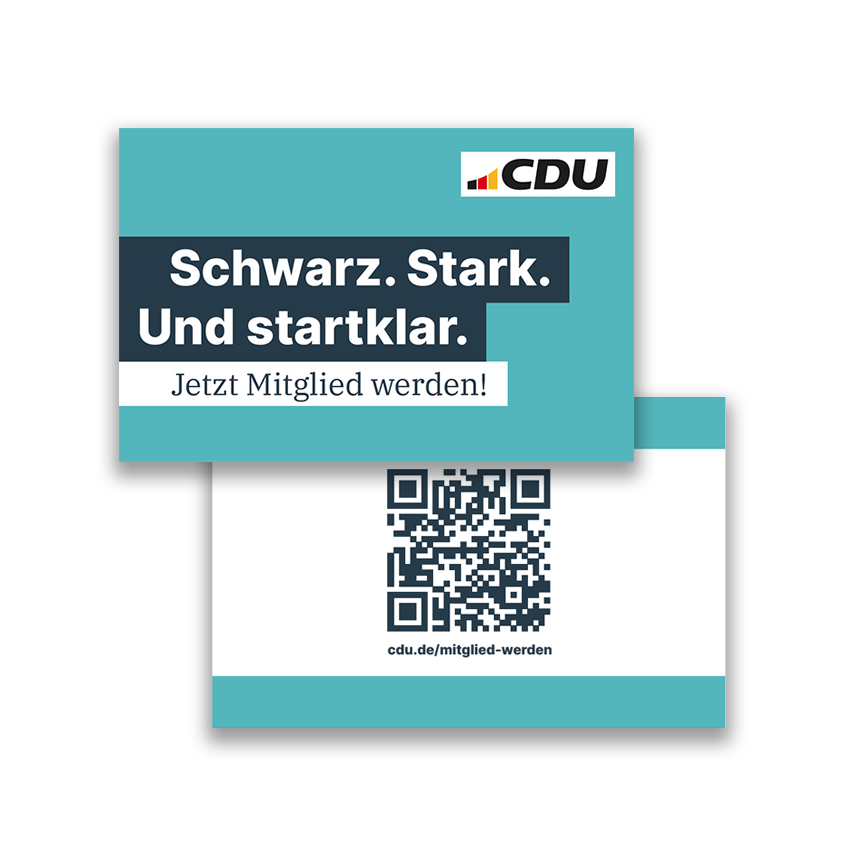 CDU-Aufnahmeantrag mit QR-Code