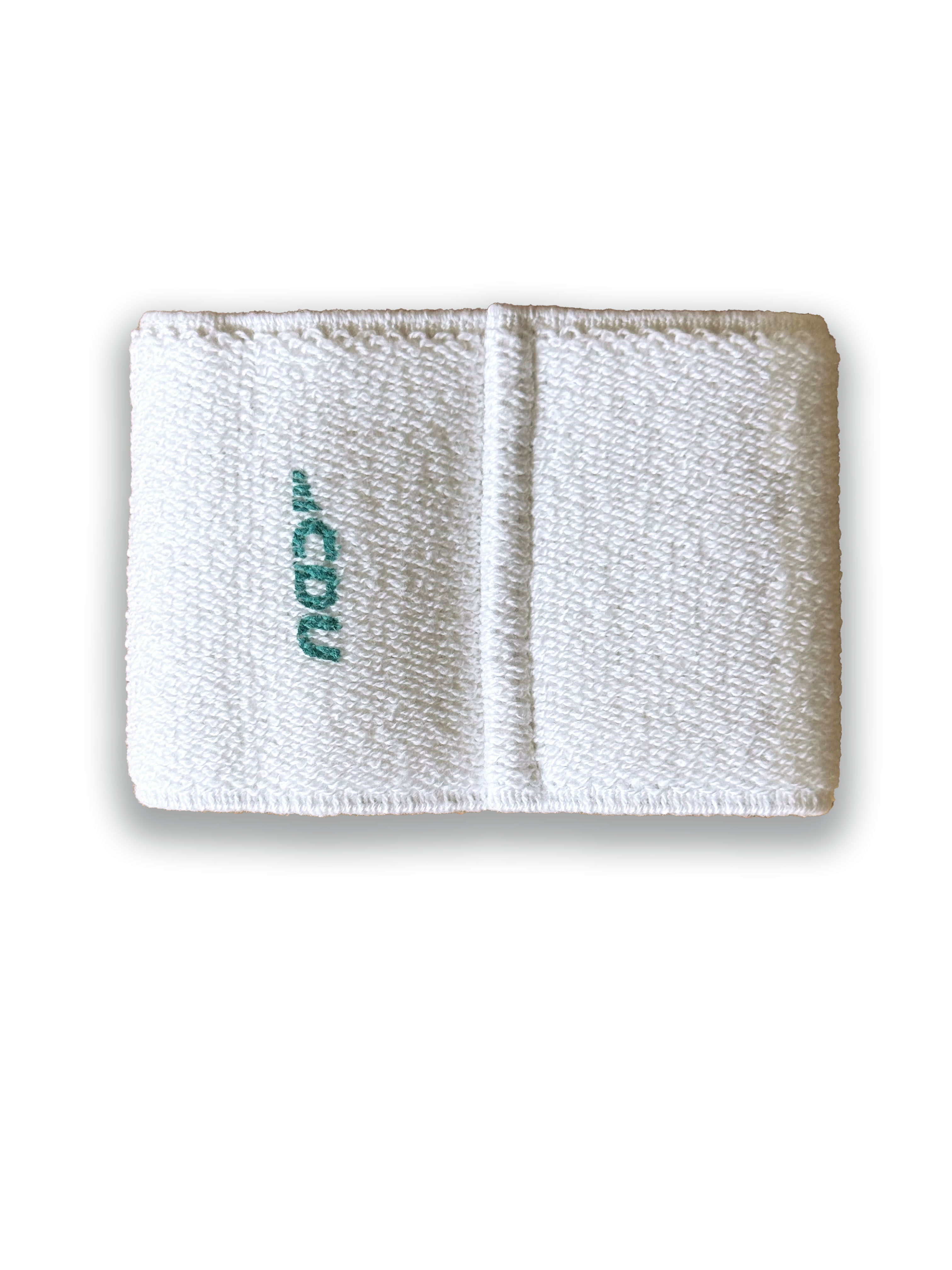 Schweißband-Rückansicht mit CDU-Logo-Druck in Türkis. Ohne Trägerkarte.