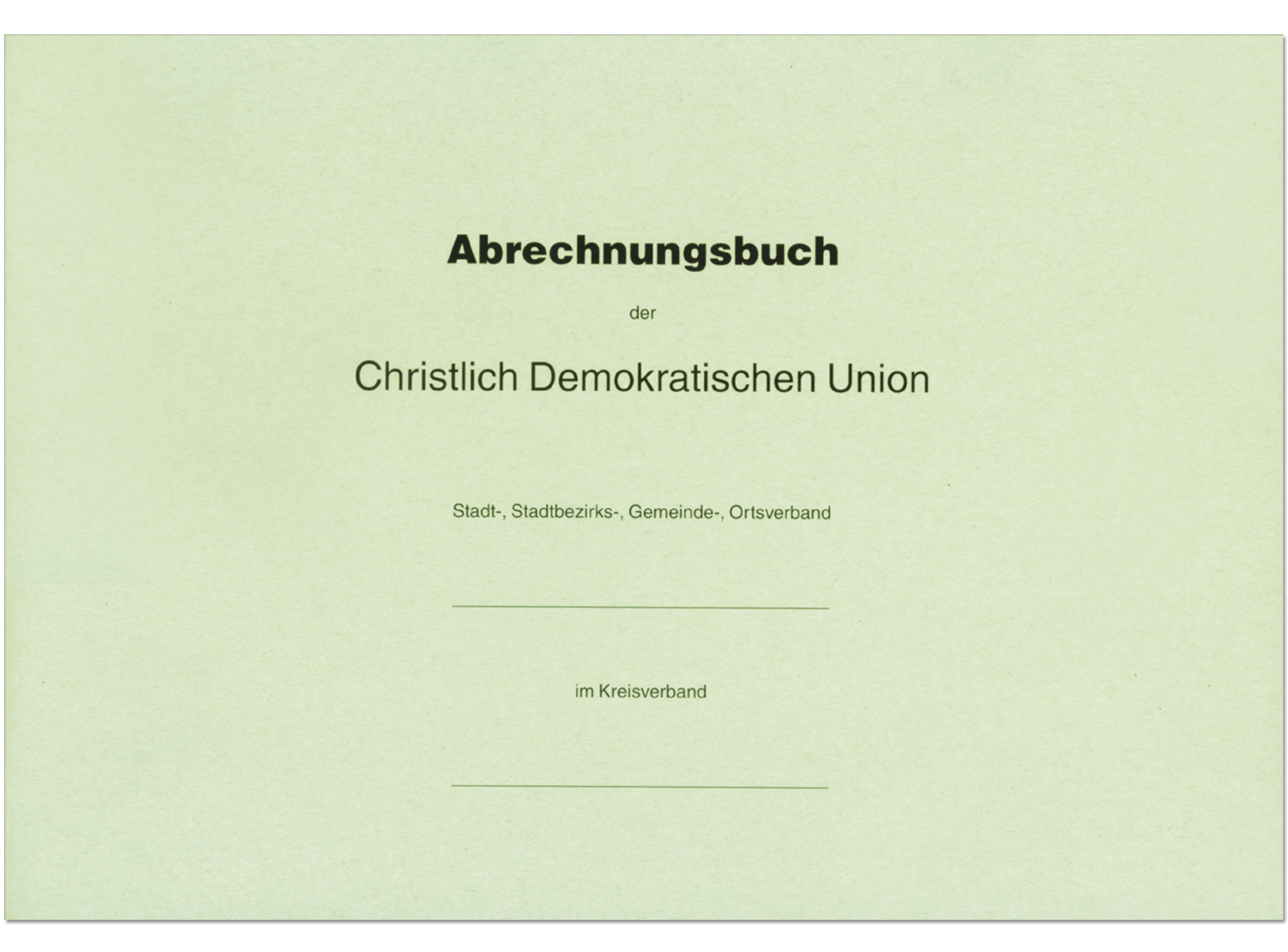 Abrechnungshandbuch für CDU-Verbände
