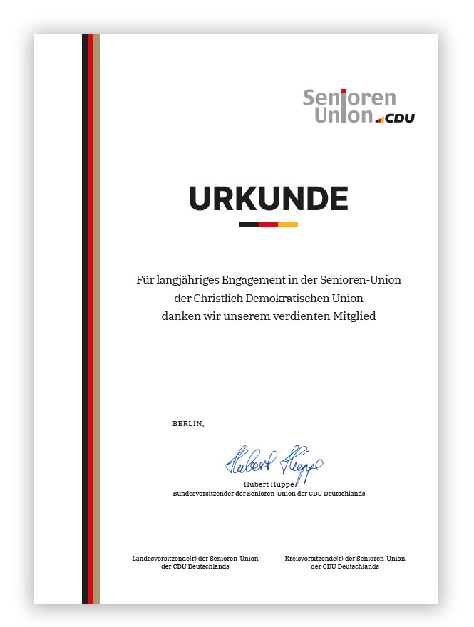 Urkunden Senioren-Union