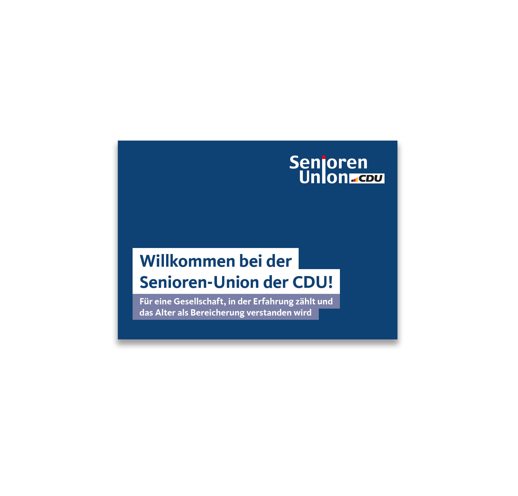 SU-Broschüre "Willkommen in der Senioren-Union der CDU"