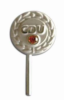 CDU Ehrennadel 60 Jahre (999-er Silber mit Swarovski-Stein)